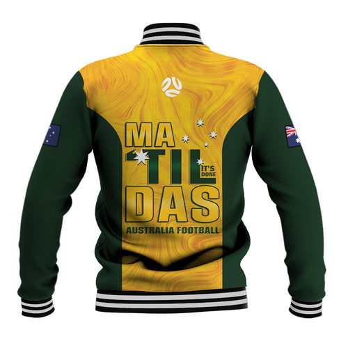 Australia Soccer Baseball Jacket Clare Hunt Matildas Gold Version