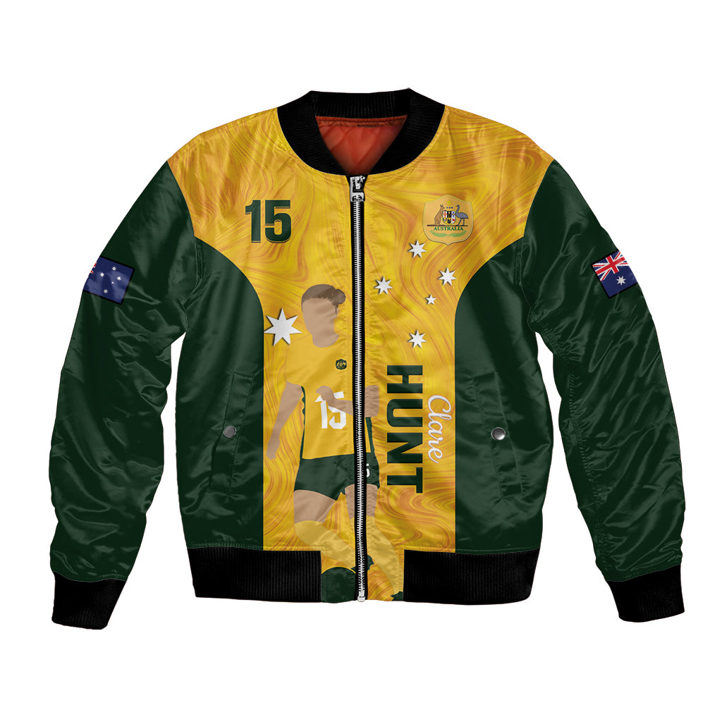 Australia Soccer Bomber Jacket Clare Hunt Matildas Gold Version