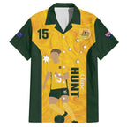 Australia Soccer Family Matching Tank Maxi Dress and Hawaiian Shirt Clare Hunt Matildas Gold Version