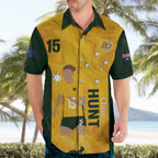 Australia Soccer Hawaiian Shirt Clare Hunt Matildas Gold Version
