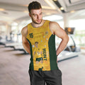 Australia Soccer Men Tank Top Clare Hunt Matildas Gold Version