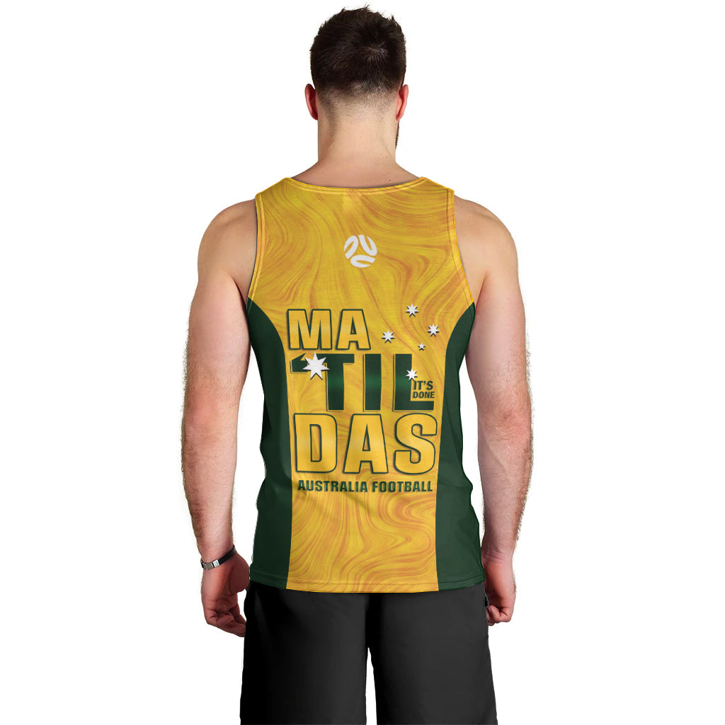 Australia Soccer Men Tank Top Clare Hunt Matildas Gold Version