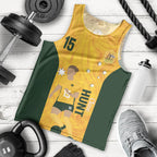 Australia Soccer Men Tank Top Clare Hunt Matildas Gold Version