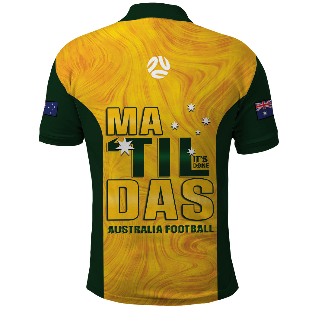 Australia Soccer Polo Shirt Clare Hunt Matildas Gold Version