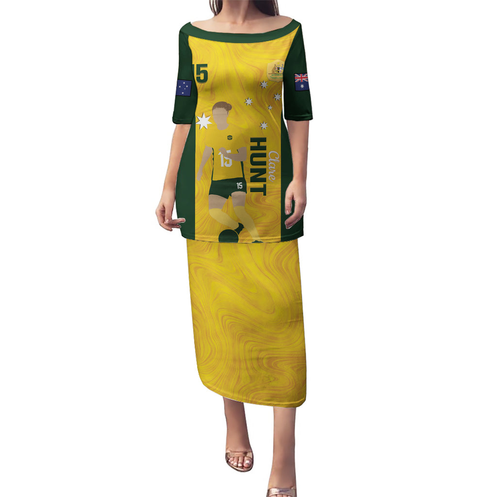 Australia Soccer Puletasi Clare Hunt Matildas Gold Version
