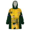 Australia Soccer Wearable Blanket Hoodie Clare Hunt Matildas Gold Version