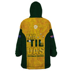 Australia Soccer Wearable Blanket Hoodie Clare Hunt Matildas Gold Version