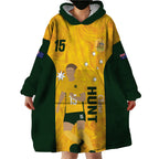 Australia Soccer Wearable Blanket Hoodie Clare Hunt Matildas Gold Version