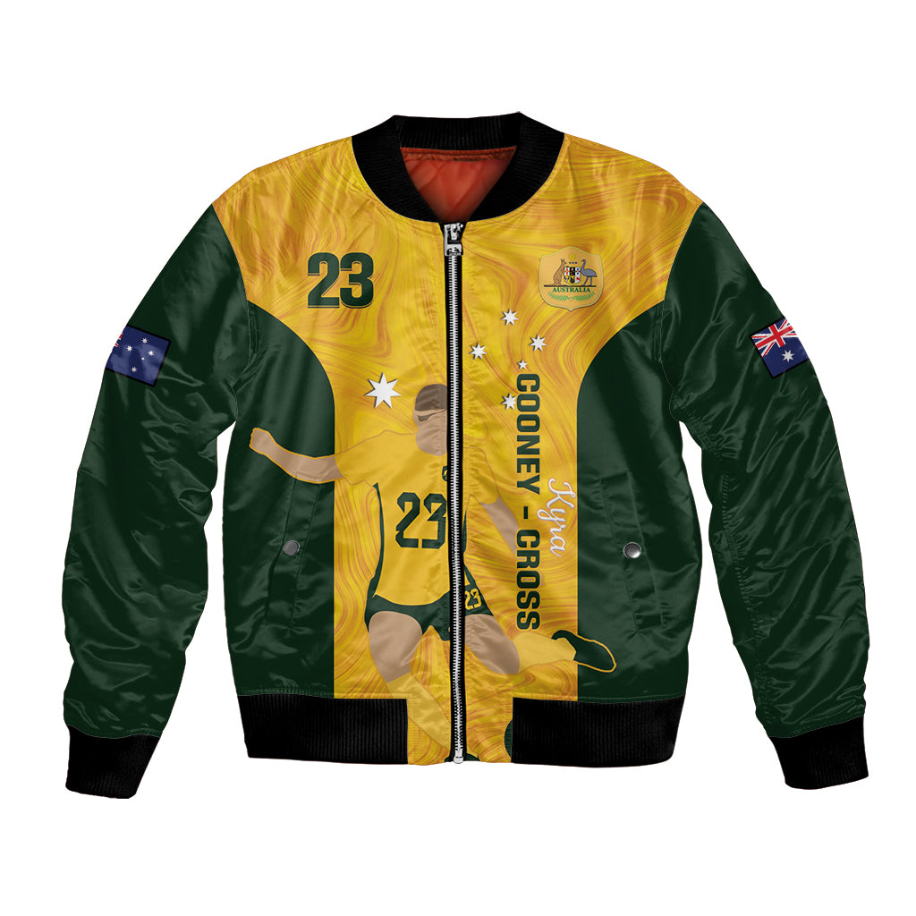 Australia Soccer Bomber Jacket Cooney Cross Matildas Gold Version