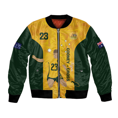 Australia Soccer Bomber Jacket Cooney Cross Matildas Gold Version