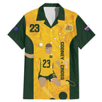Australia Soccer Family Matching Mermaid Dress and Hawaiian Shirt Cooney Cross Matildas Gold Version
