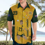 Australia Soccer Hawaiian Shirt Cooney Cross Matildas Gold Version