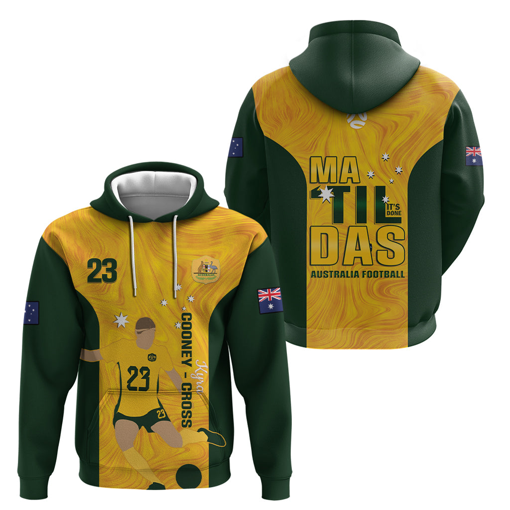 Australia Soccer Hoodie Cooney Cross Matildas Gold Version