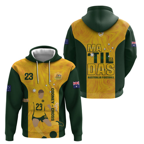 Australia Soccer Hoodie Cooney Cross Matildas Gold Version