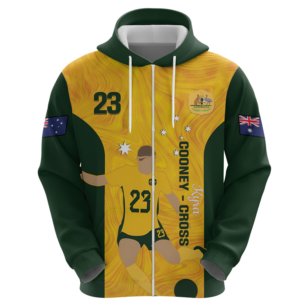 Australia Soccer Hoodie Cooney Cross Matildas Gold Version