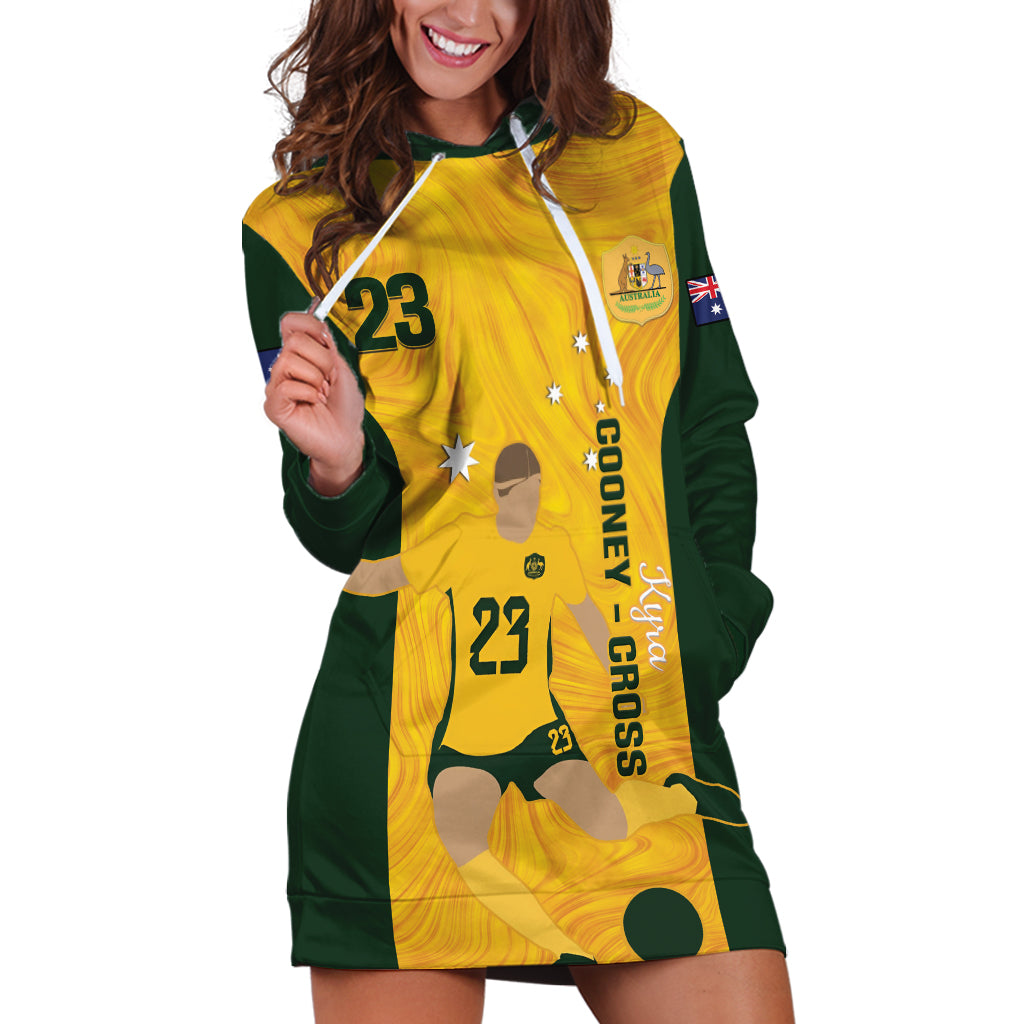 Australia Soccer Hoodie Dress Cooney Cross Matildas Gold Version