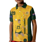 Australia Soccer Kid Polo Shirt Cooney Cross Matildas Gold Version