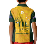 Australia Soccer Kid Polo Shirt Cooney Cross Matildas Gold Version