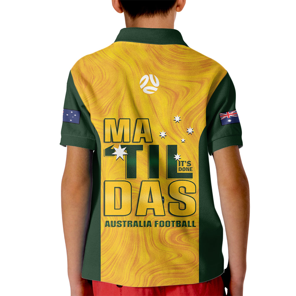 Australia Soccer Kid Polo Shirt Cooney Cross Matildas Gold Version