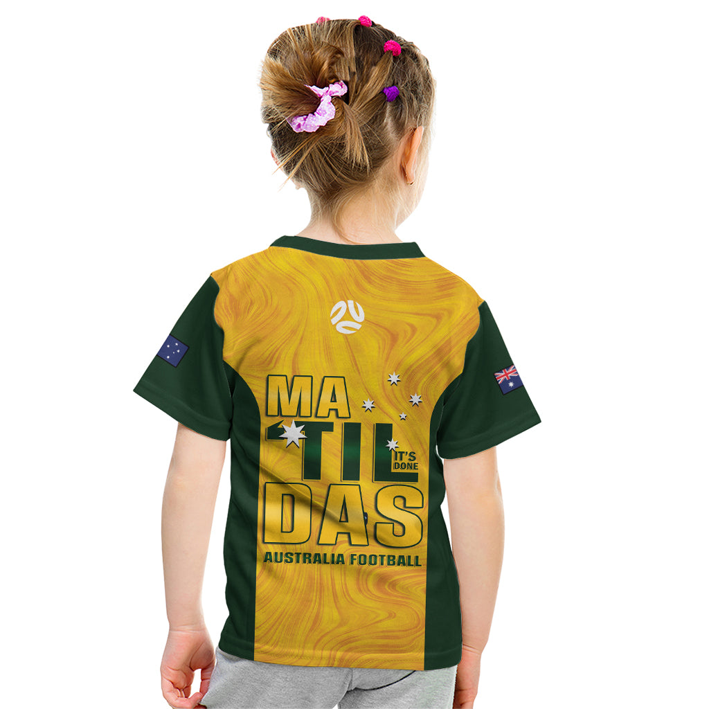 Australia Soccer Kid T Shirt Cooney Cross Matildas Gold Version