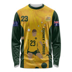 Australia Soccer Long Sleeve Shirt Cooney Cross Matildas Gold Version