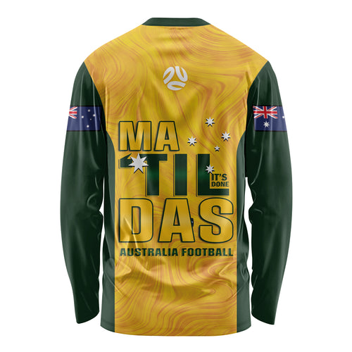 Australia Soccer Long Sleeve Shirt Cooney Cross Matildas Gold Version