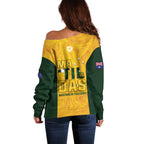 Australia Soccer Off Shoulder Sweater Cooney Cross Matildas Gold Version
