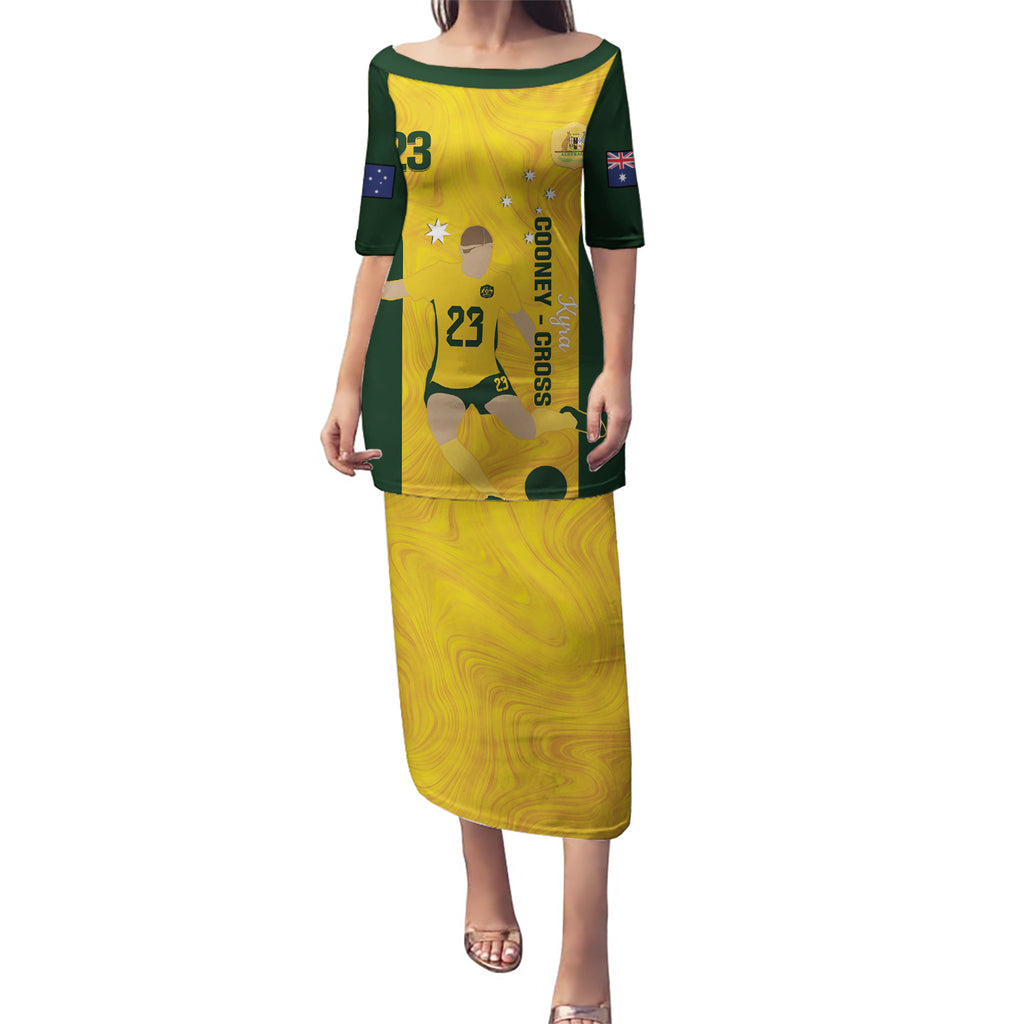 Australia Soccer Puletasi Cooney Cross Matildas Gold Version