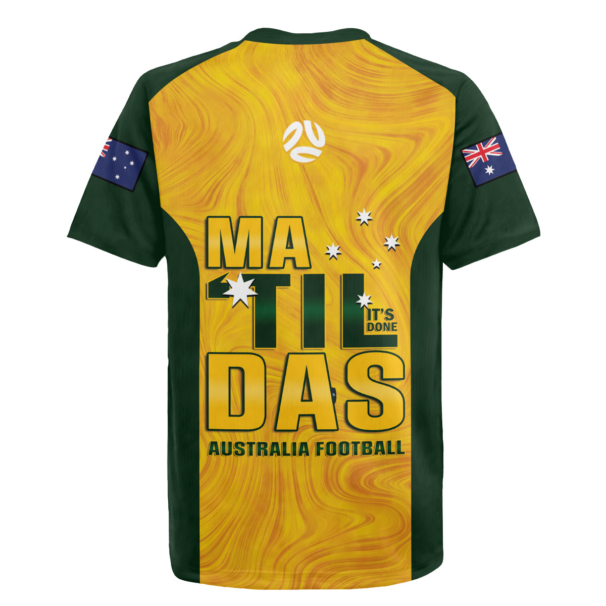 Australia Soccer Rugby Jersey Cooney Cross Matildas Gold Version