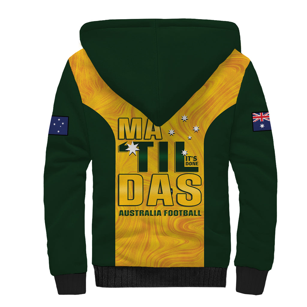 Australia Soccer Sherpa Hoodie Cooney Cross Matildas Gold Version