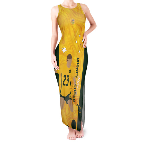 Australia Soccer Tank Maxi Dress Cooney Cross Matildas Gold Version