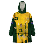 Australia Soccer Wearable Blanket Hoodie Cooney Cross Matildas Gold Version