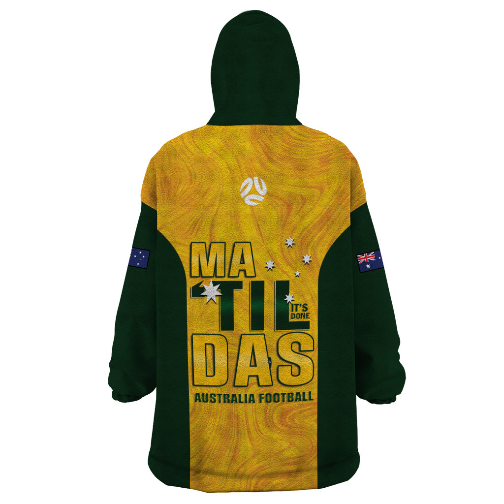 Australia Soccer Wearable Blanket Hoodie Cooney Cross Matildas Gold Version
