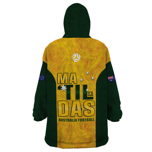 Australia Soccer Wearable Blanket Hoodie Cooney Cross Matildas Gold Version