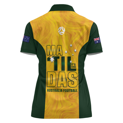 Australia Soccer Women Polo Shirt Cooney Cross Matildas Gold Version