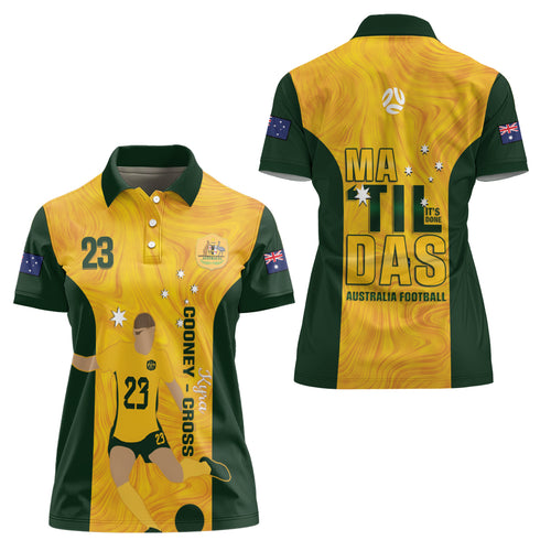 Australia Soccer Women Polo Shirt Cooney Cross Matildas Gold Version