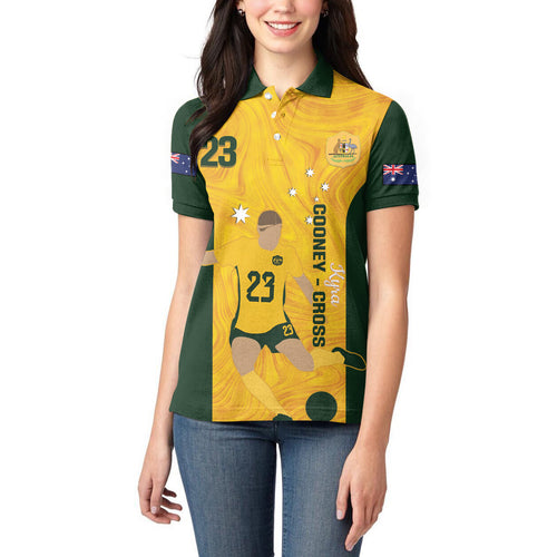 Australia Soccer Women Polo Shirt Cooney Cross Matildas Gold Version