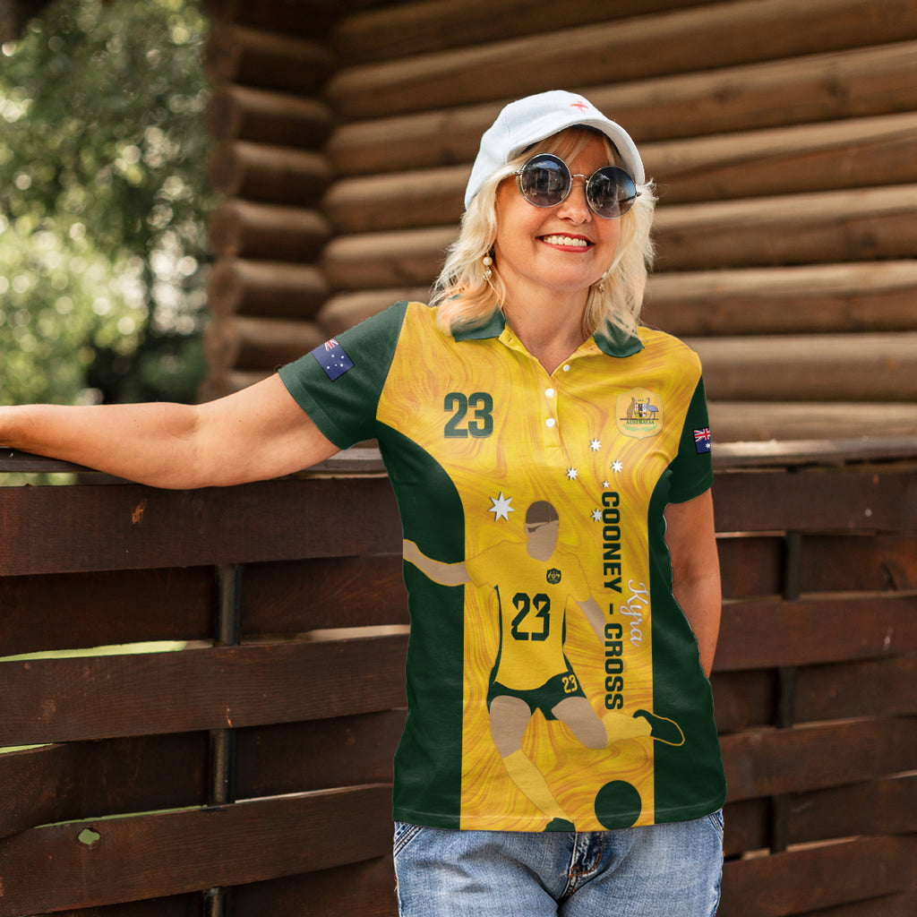 Australia Soccer Women Polo Shirt Cooney Cross Matildas Gold Version