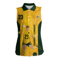 Australia Soccer Women Sleeveless Polo Shirt Cooney Cross Matildas Gold Version