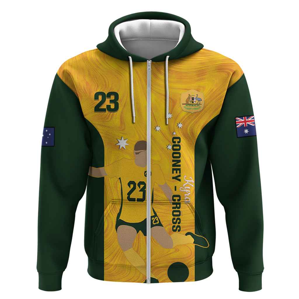 Australia Soccer Zip Hoodie Cooney Cross Matildas Gold Version