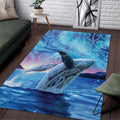 New Zealand Matariki Humpback Whale Area Rug Paikea Maori New Year Blue Galaxy