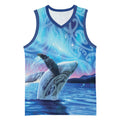 New Zealand Matariki Humpback Whale Basketball Jersey Paikea Maori New Year Blue Galaxy
