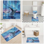 New Zealand Matariki Humpback Whale Bathroom Set Paikea Maori New Year Blue Galaxy