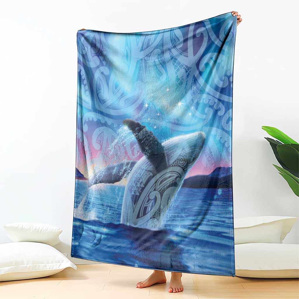 New Zealand Matariki Humpback Whale Blanket Paikea Maori New Year Blue Galaxy