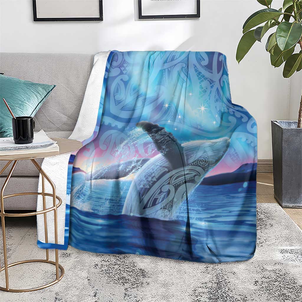 New Zealand Matariki Humpback Whale Blanket Paikea Maori New Year Blue Galaxy