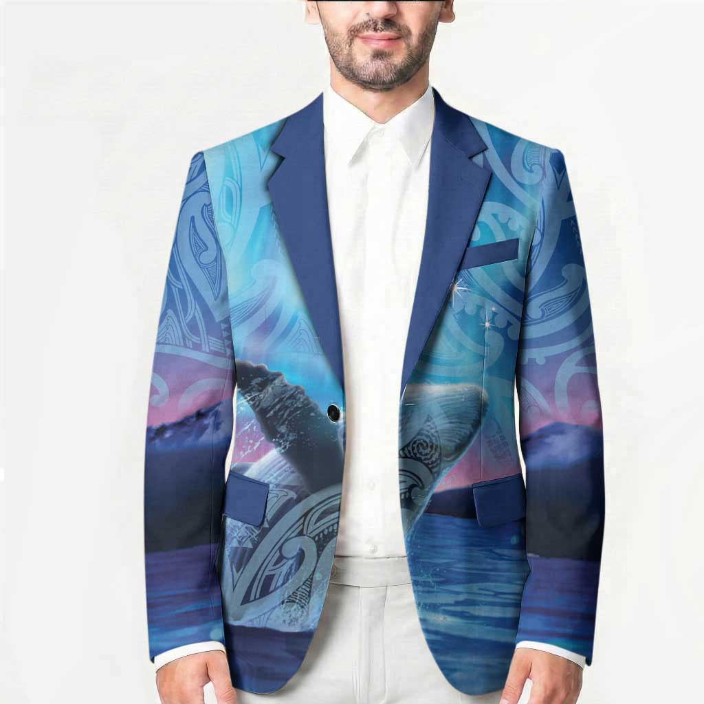 New Zealand Matariki Humpback Whale Blazer Paikea Maori New Year Blue Galaxy