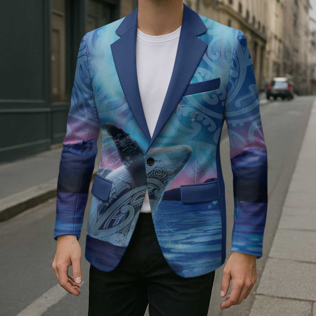 New Zealand Matariki Humpback Whale Blazer Paikea Maori New Year Blue Galaxy