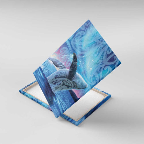 New Zealand Matariki Humpback Whale Canvas Wall Art Paikea Maori New Year Blue Galaxy