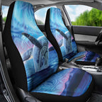 New Zealand Matariki Humpback Whale Car Seat Cover Paikea Maori New Year Blue Galaxy