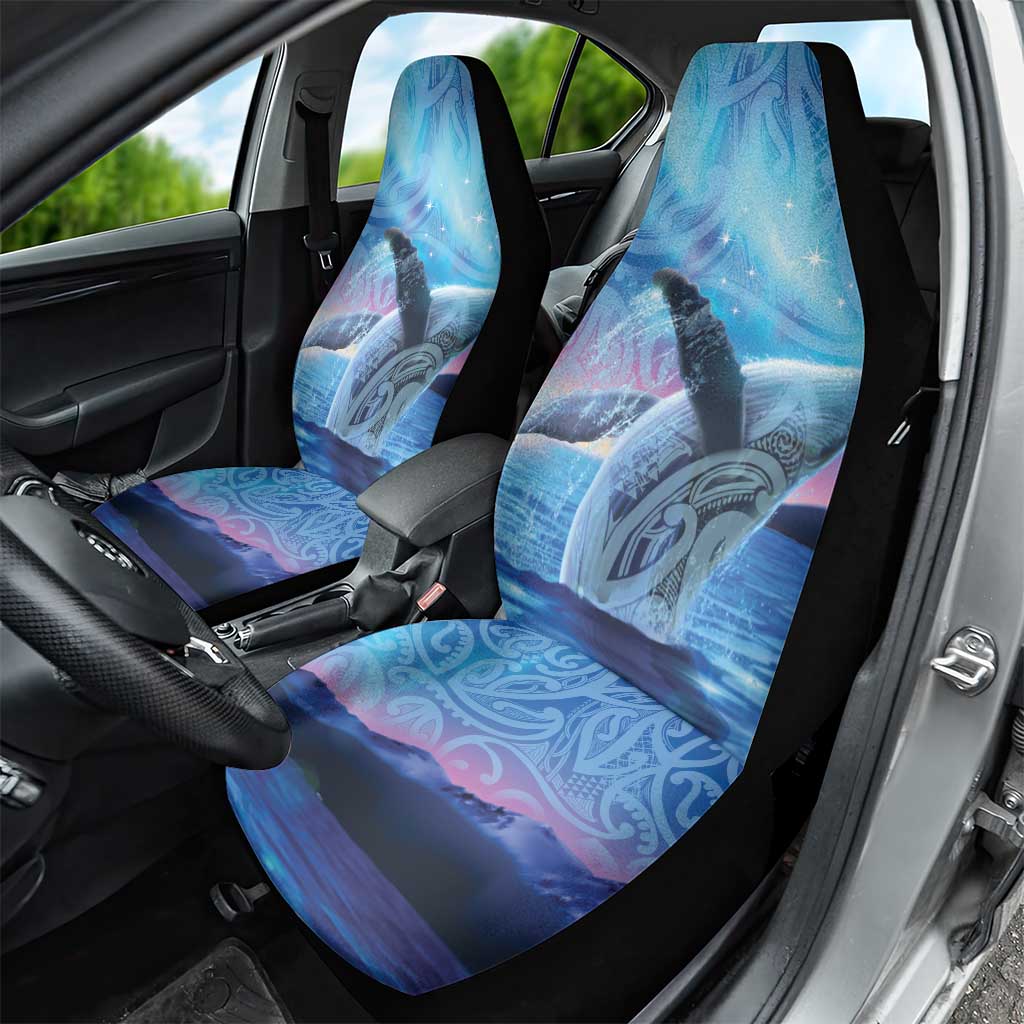 New Zealand Matariki Humpback Whale Car Seat Cover Paikea Maori New Year Blue Galaxy